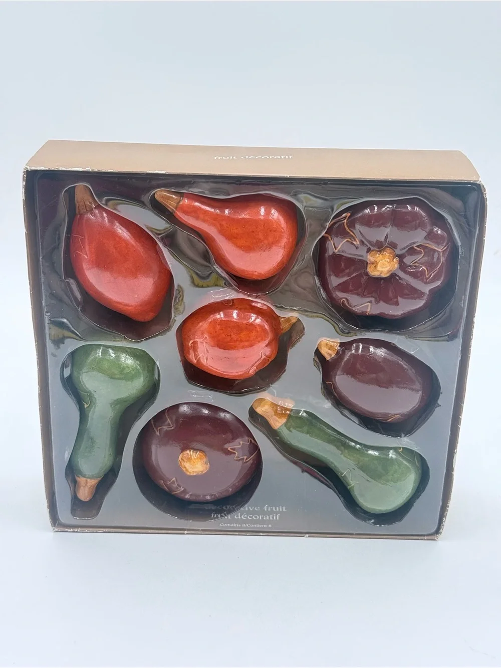 Pier 1 Set Of 8 Pumpkins Gourds Fall Harvest Halloween Decor NIB